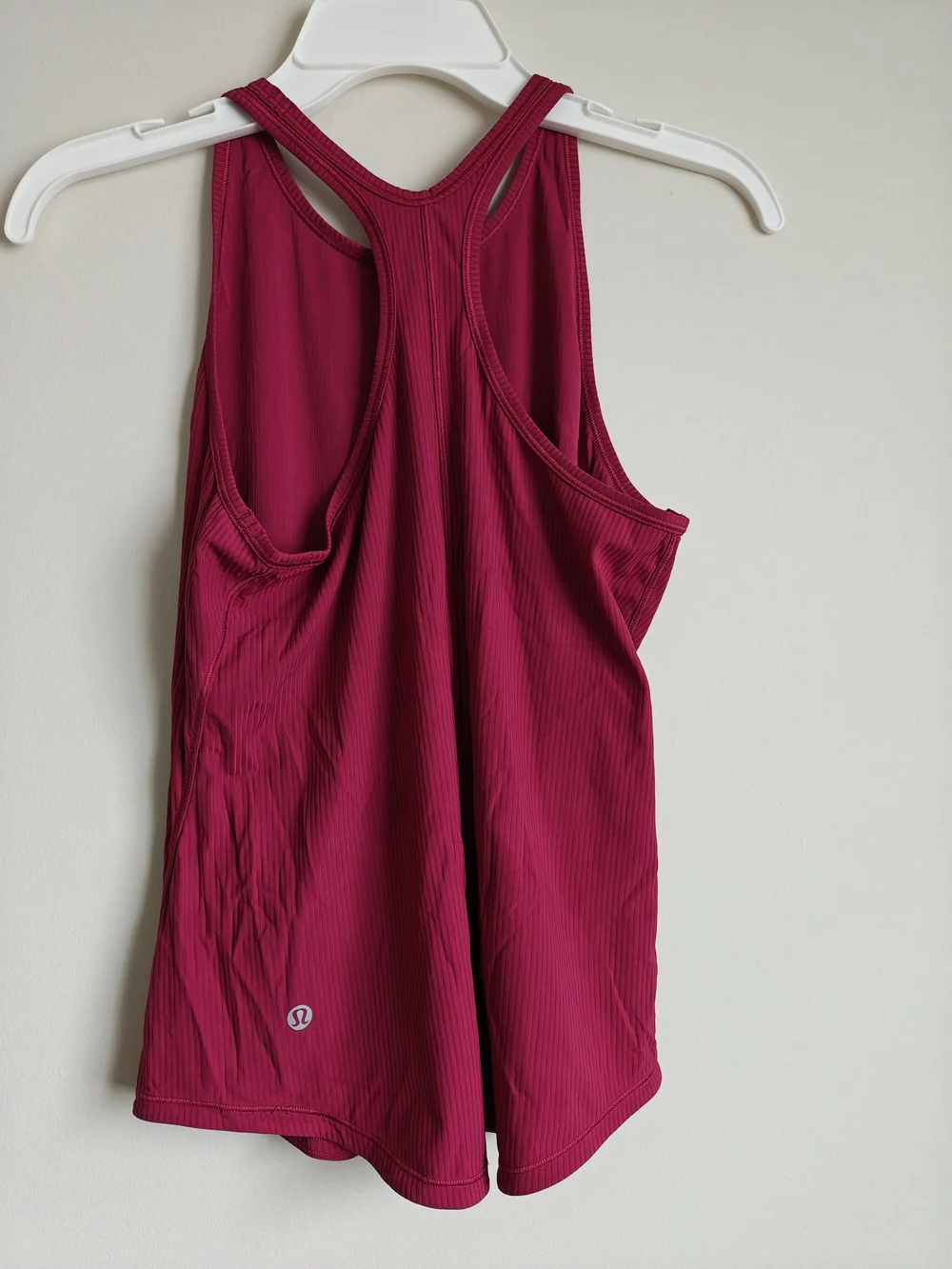 🍋 Lululemon Ribbed Racerback Tank Top - Raspberry Pink Ptp 16 - Picture 3 of 7